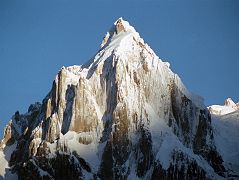 09 Paiju Peak From Khoburtse At Sunrise Paiju Peak is a beautiful mountain, seen here just after sunrise from Khoburtse. Paiju Peak (6610m) was first climbed by Bashir Ahmed, Nazir Sabir and Allen Steck on July 21, 1976.